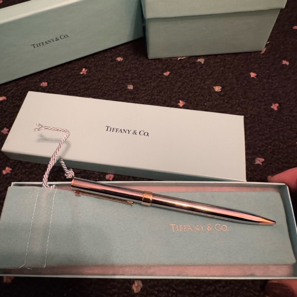 Tiffany & Co. Sterling Silver T-Clip Ballpoint Writing Pen Original Box New